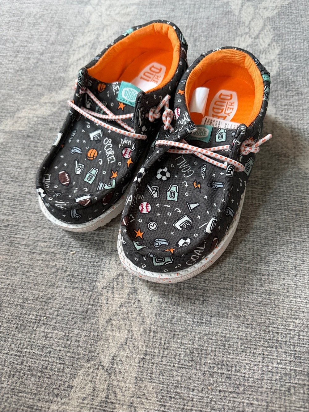 Hey Dude Sports Theme Slip On Shoes Size 10 NWOT